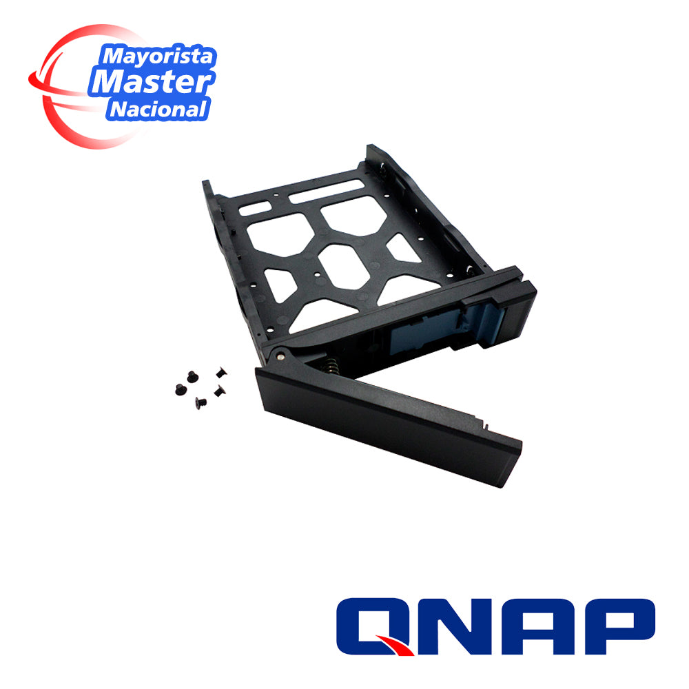 qnap tray-35-nk-blk03 hdd tray for 3.5" and 2.5" drives without key lock black plastic with 6 x screws for 2.5" hdd tooless