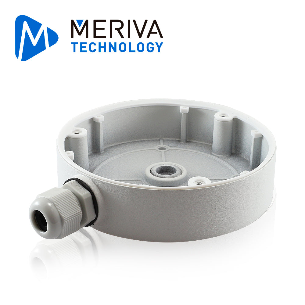caja de conexiones redonda meriva technology mva-jb0206 / montaje en pared o techo / compatible con la camara fisheye mt-fe60n
