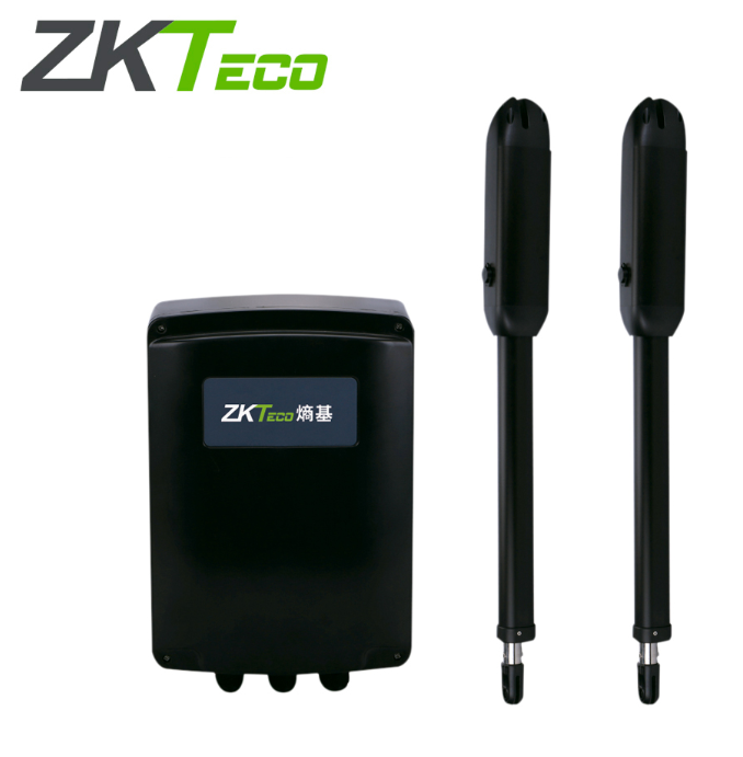 juego de brazos motorizados zkteco zksw400dc para puertas batientes de un peso maximo de 380kg compatible con soluciones de control de acceso // requiere experiencia previa para la instalacion //