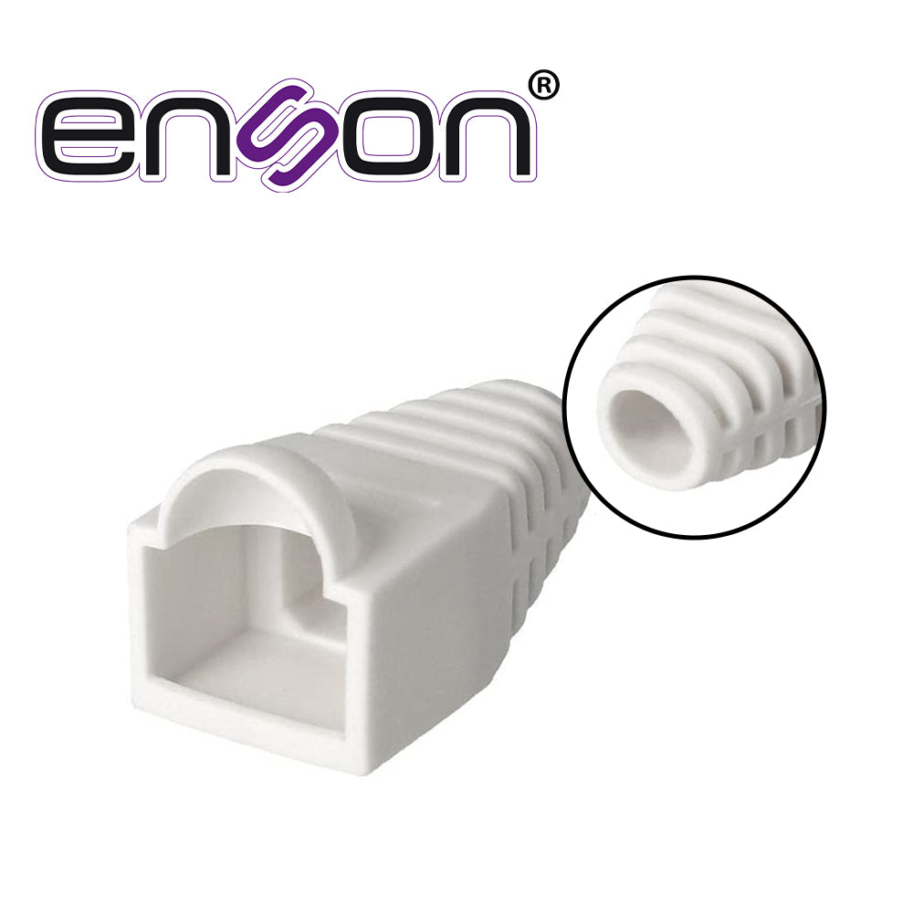 bota plastica blanca enson capuchon para proteccion de plug rj45 para cable de 6mm