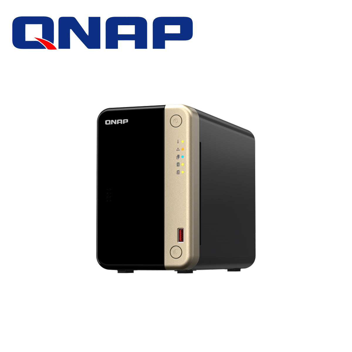 nas qnap ts-264-8g-us tipo torre / 2 bahias / 8gb de ram / procesador intel celeron n5105 / 2 puertos lan 25 gbe / 2 ranuras pcie m.2 gen 3x1 / compatible con unidades de 2.5 y 3.5 pulgadas