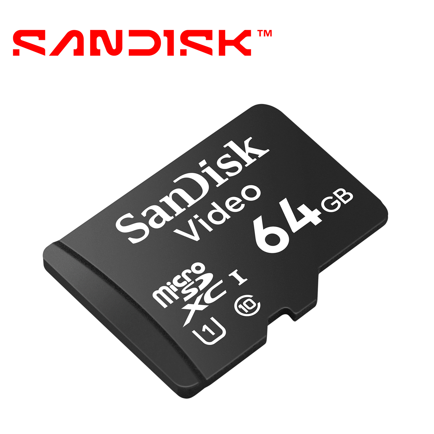 tarjeta memoria micro sd xc sandisk video 64gb sdsdqas4-064g-bp / optimizada para videovigilancia 24/7 / alta resistencia / opera en temperaturas de -25 a 85 grados centigrados / especial para camaras ip y dvr movil