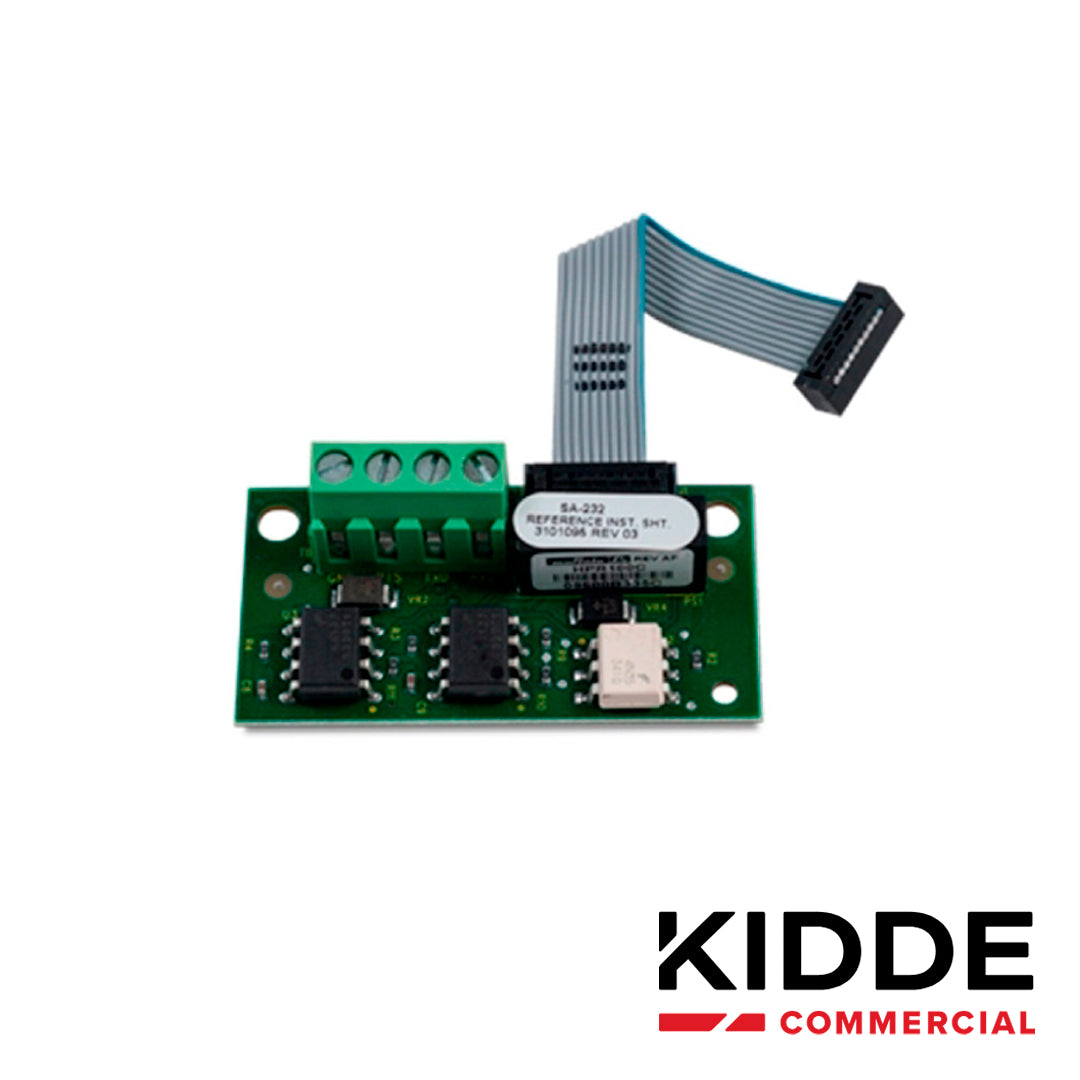 tarjeta interfaz kidde rs-232 para programacion compatible con los paneles (vs1 y vs4)