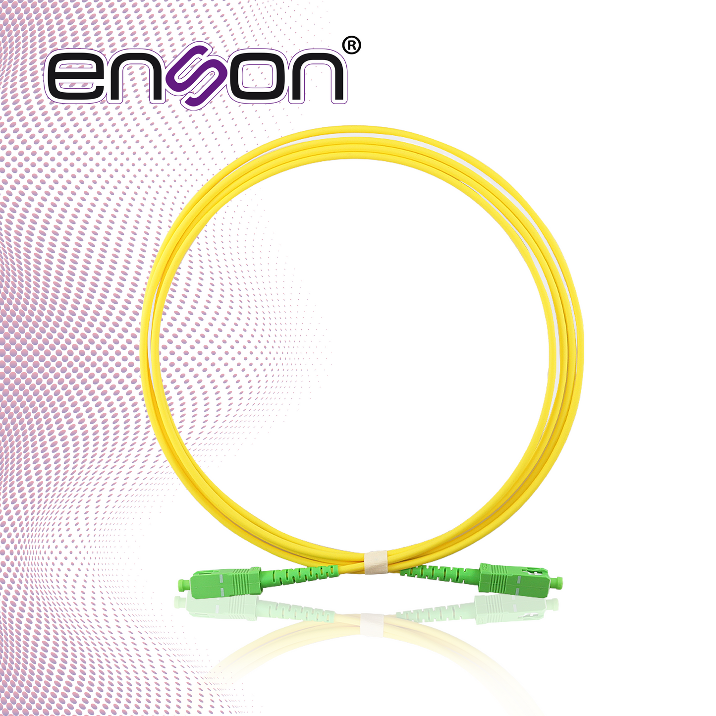 jumper de fibra optica enson ens-jumpscs forro pvc color amarillo flamabilidad lszh riser tipo de fibra monomodo os2 g652d 9/125 micras conectores sc simplex - sc simplex longitud 2 metros ideal para la conectividad entre equipos ont