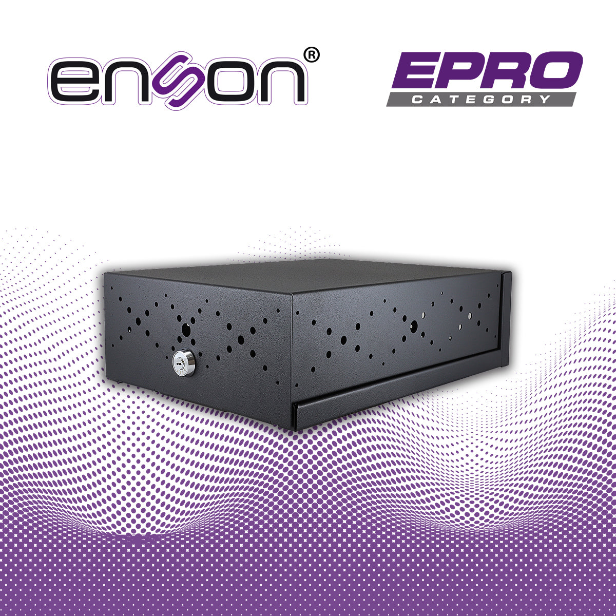 gabinete de seguridad enson lince13 para dvr movil 380x270x115mm con ventilador color negro / compatible con la serie mx1n y mm1n