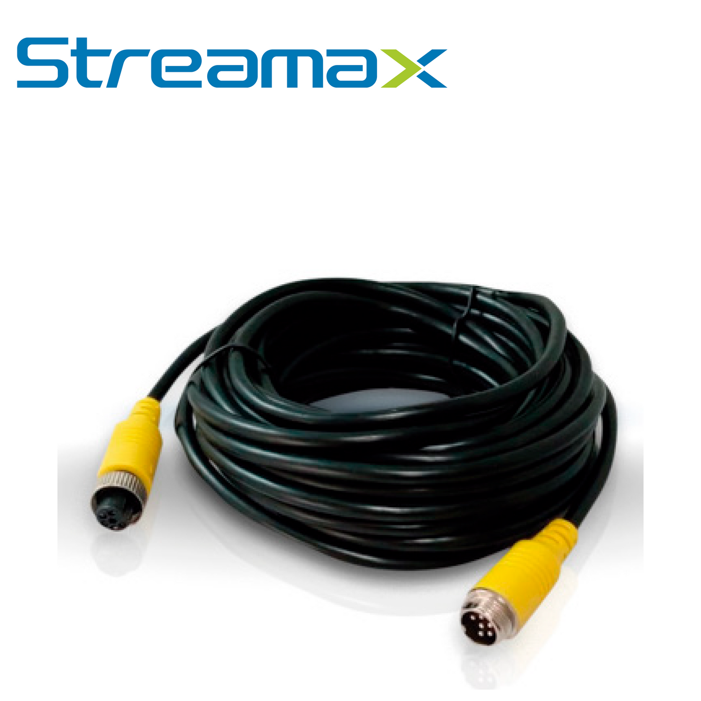 cable din de aviacion streamax mcbip330 / 6 pines / 33 metros / compatible con camaras ip