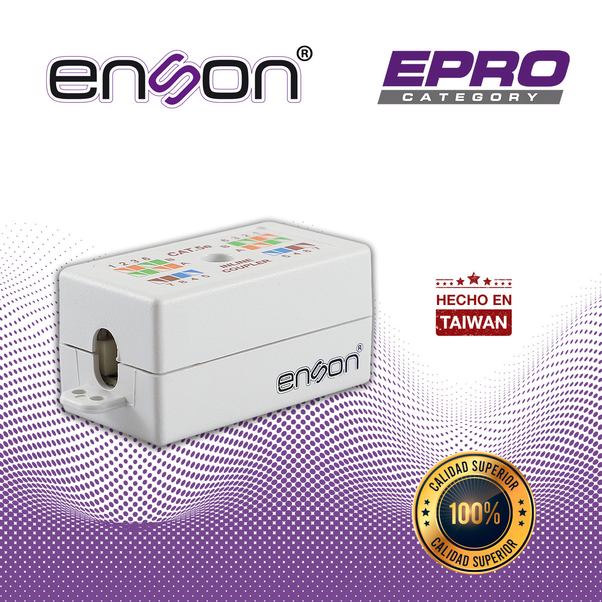 cople utp enson epro-incop5e hilo a hilo cat5e ideal para unir de dos segmentos de cable utp sin terminar requiere rematadora