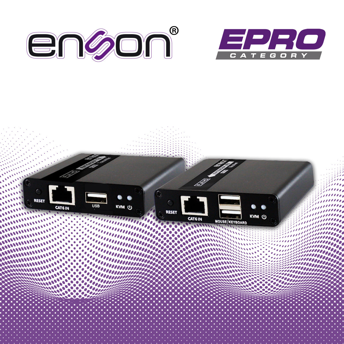 extensor hdmi enson ens-hdmie70kvm de 70mts mediante cable utp cat6/6a/7 se puede cascadear transmite video full hd 1080p@60hz audio stereo y teclado y mouse a distancia no incluye cable hdmi