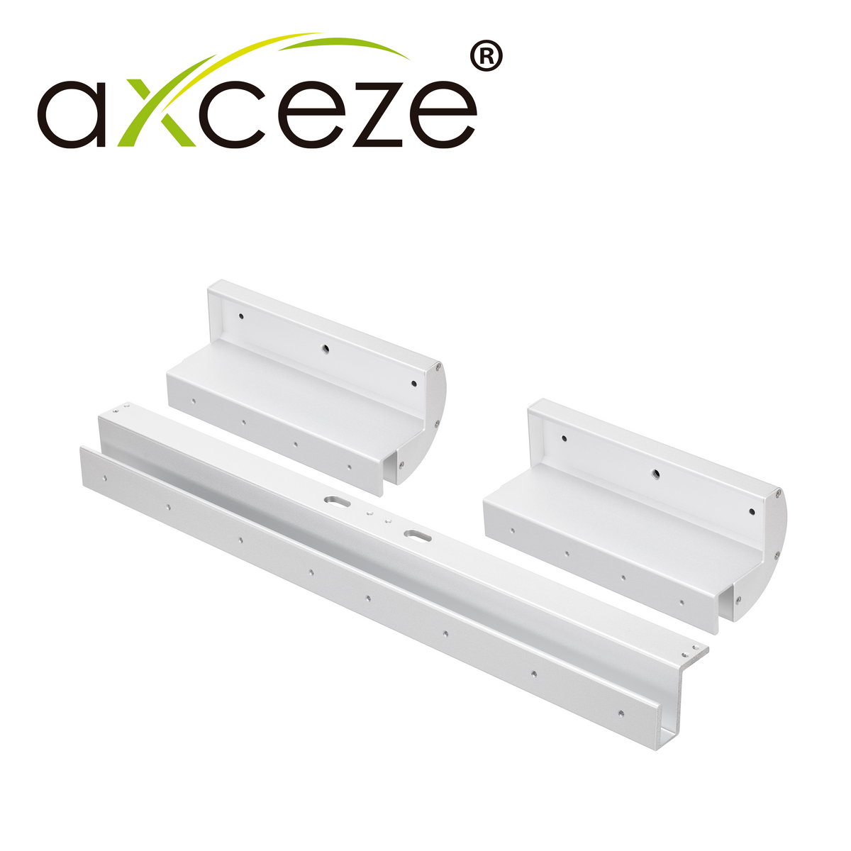 bracket tipo gz axceze ax-m620x2l-gz compatible con electroiman doble ax-m620x2l recomendado en puertas interiores de cristal con marco de cristal