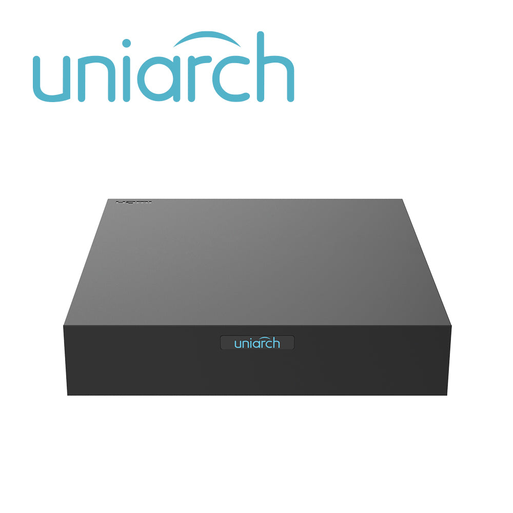 nvr uniarch 4 canales nvr-104s3-p4-eco / plug&play / 6 mp/ capacidad 1 disco duro hasta 6 tb total /1 salida hdmi y 1 salida vga simultaneas / poe 100 mts / 64 mbps / ultra265 / usb 2.0 / analiticas sip / cloud