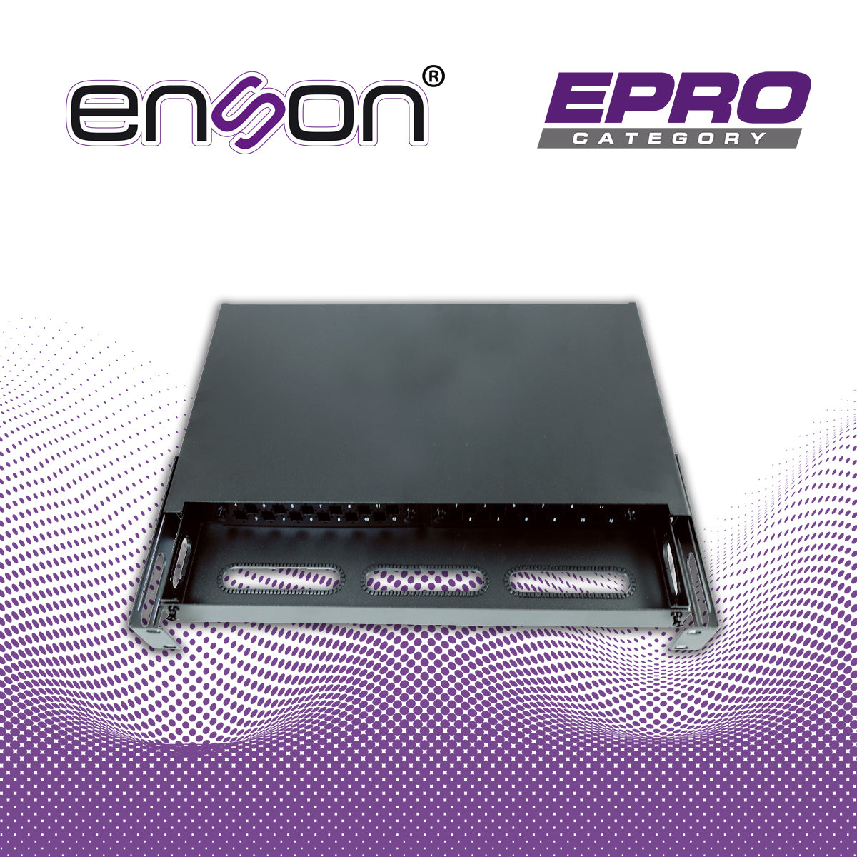 caja de distribuidor de fibra optica enson ens-mdf8003 para dos modulos compatible con mini panel ens-pa6lcmm y ens-pa12lcmm