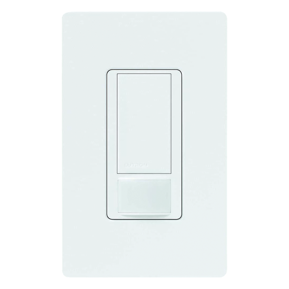 Apagador Maestro con sensor de ocupación PIR y tecnología XCT, 6 A para cualquier carga de iluminación de 120 a 277 V y ventilador, unipolar o 3 vías, color snow