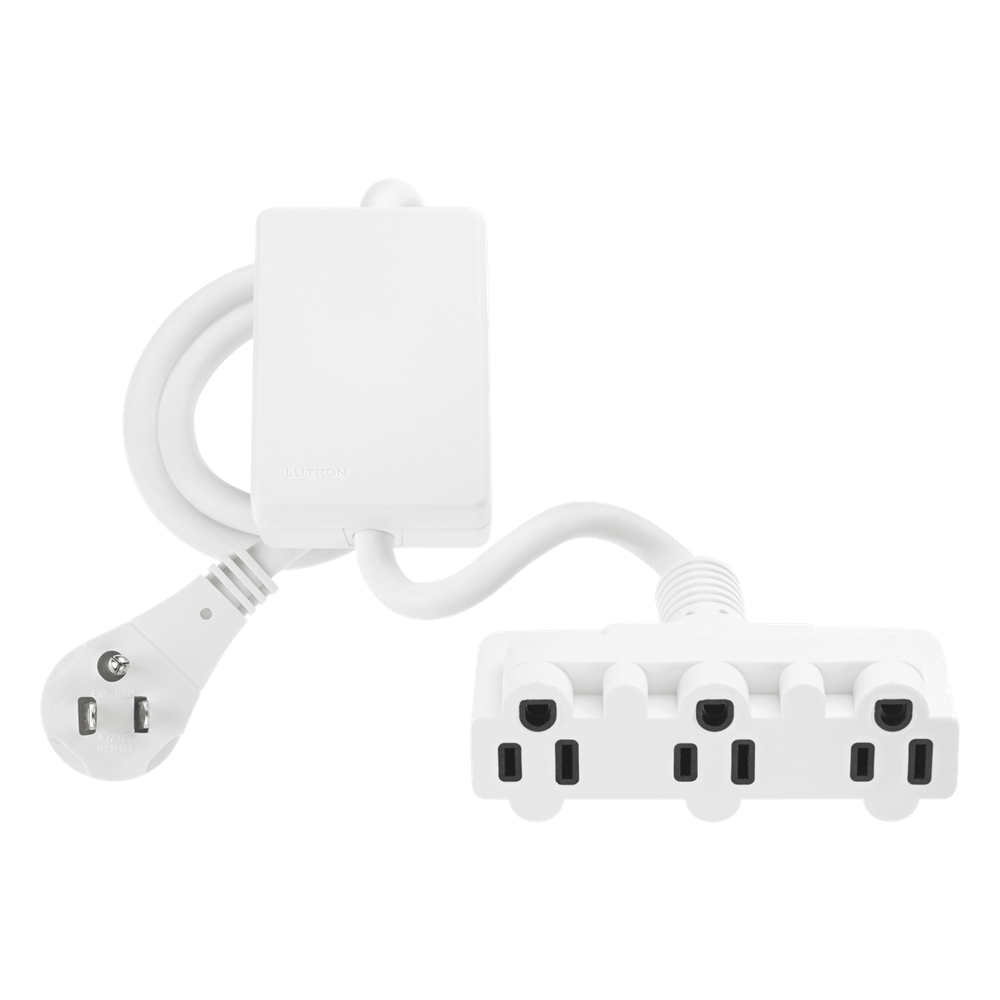 Módulo enchufable de encendido y apagado Maestro Wireless para cargas de uso general, 15 A a 120 V, 3 receptáculos, control con Pico y sensores Radio Powr Savr