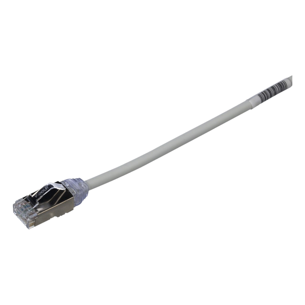 Patch Cord Cat6A, Diámetro Reducido 28 AWG, Blindado S/FTP, CM/LS0H, 3 Metros (9.84 Pies), Color Gris