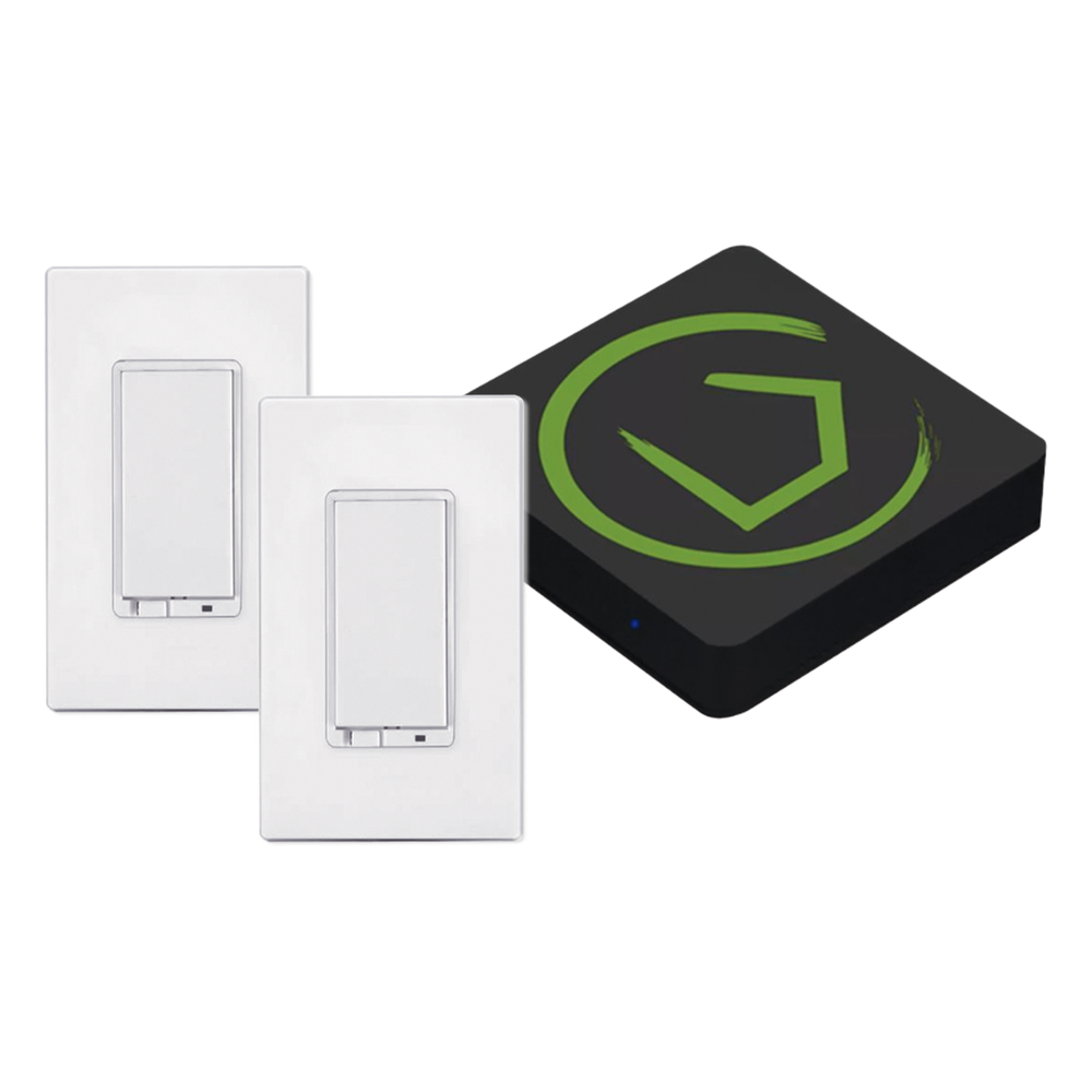 KIT HUB Controlador inteligente para dispositivos Zwave, Zigbee, Shelly, Lutron, incluye 1 HUB / 2 Apagadores inteligentes On/Off Zwave
