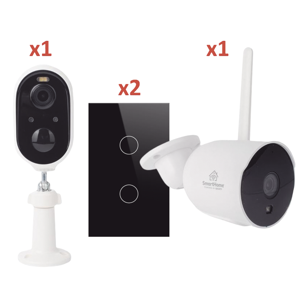 (Wifi) KIT 2 camaras Wifi y 2 apagadores inteligentes Wifi