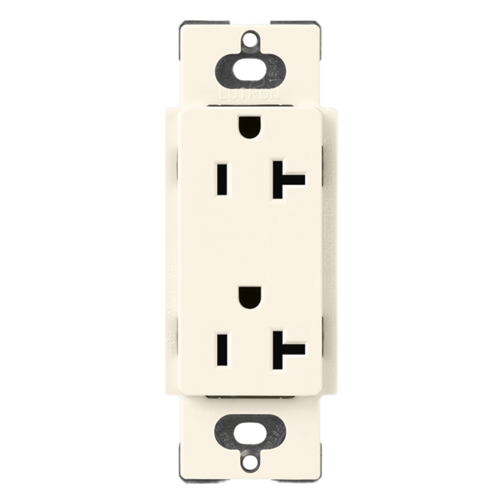Contacto dúplex de pared Claro 20 A 125 V, acabado Satin Colors, color biscuit