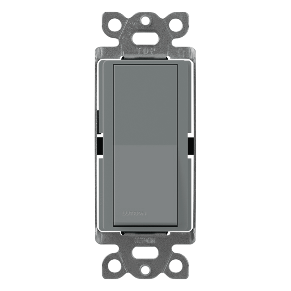 Interruptor de pared Claro de 3 vías para iluminación y motores, 15 A a 120/277 V, color gris