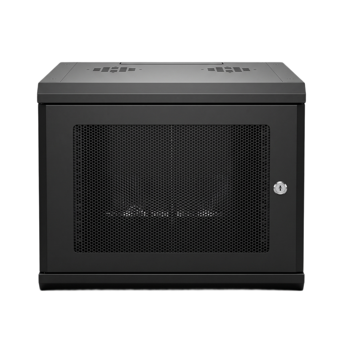 Gabinete Rack 19 Pulgadas / 04 Unidades / Ventilado / Montaje Pared / Acero Calibre 20 / Capacidad 100 kg / Dimensiones 636x606x283 mm (25x23.9x11.1 in)