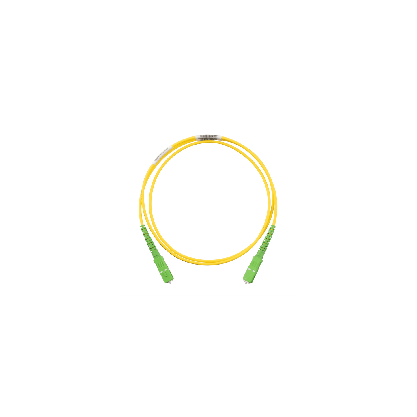 Jumper de Fibra Optica Monomodo 9/125 OS2, SC/APC-SC/APC Simplex, OFNR (Riser), Color Amarillo, 5 Metros (16.40 Pies)