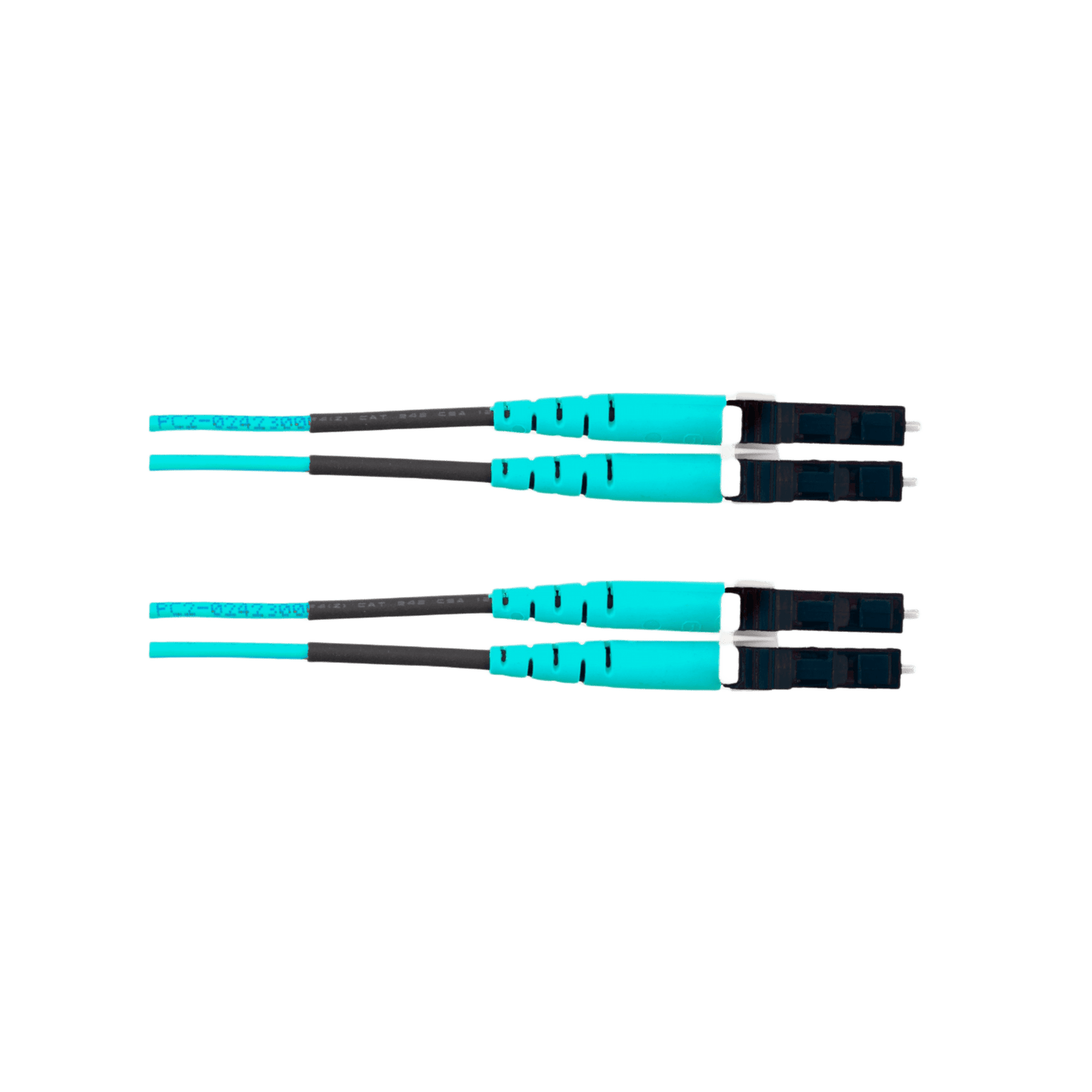 Jumper de Fibra �ptica Multimodo 50/125 OM4, LC-LC Duplex, OFNR (Riser), Color Aqua, 40 Metros (131.23 Pies)