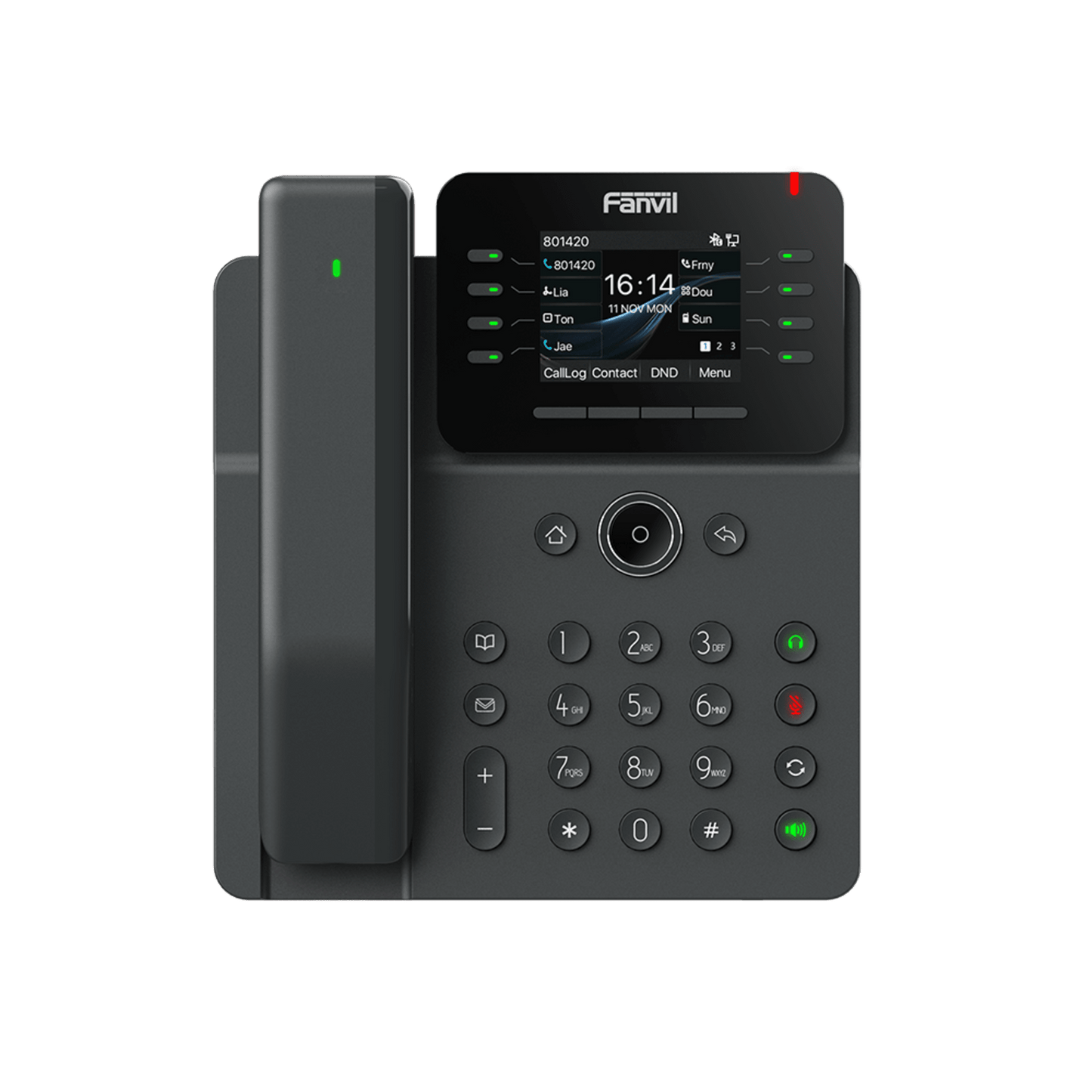 Teléfono IP / Handset Inalámbrico Bluetooth / 12 Líneas SIP / Pantalla IPS Táctil 2.8" HD / Conferencia 6 Vías / Puertos Gigabit / PoE 802.3af / OpenVPN / Hot Desking