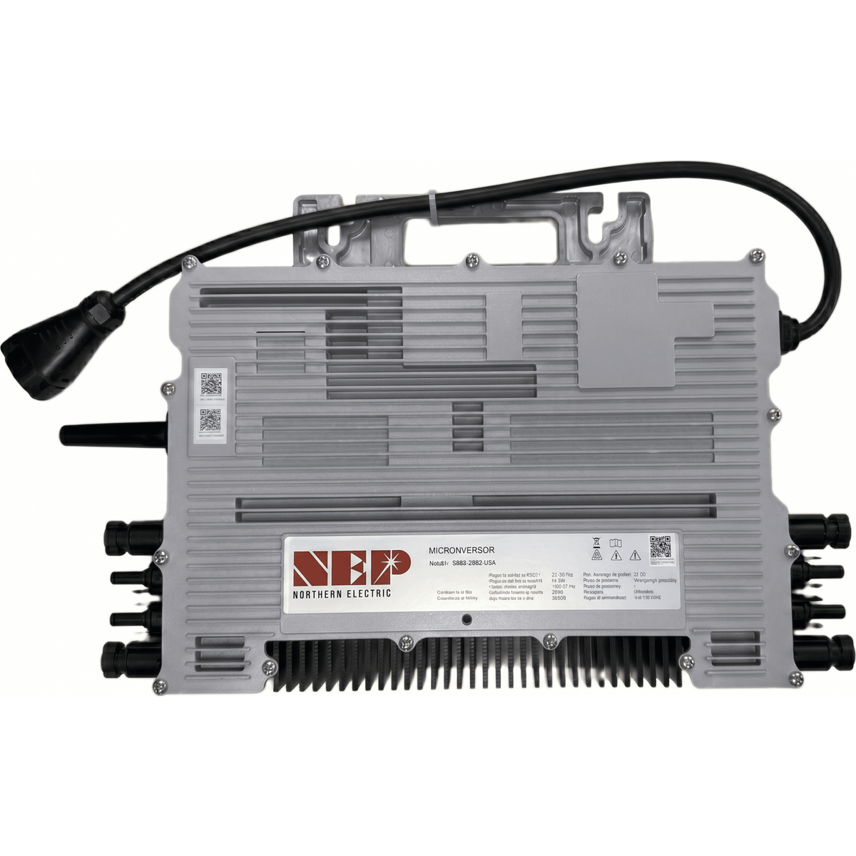 Microinversor 2.25 Kw, 220 Vca, IP67, WIFI Incuido, Soporta Oversizing a 4 Módulos de Hasta 750 W, Incluye Conector Troncal