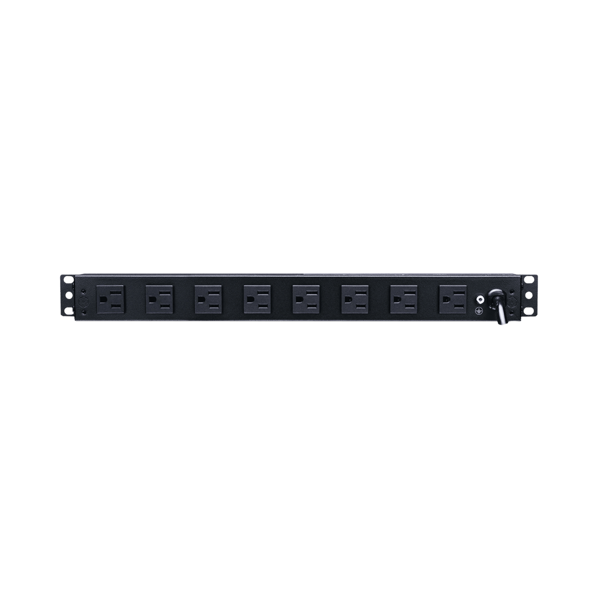 PDU Básico de Montaje en Rack, Con 10 Salidas NEMA 5-15R y Protección Contra Sobretensiones, Enchufe de Entrada NEMA 5-15P, de 19in, 1UR, 15 Amp, 120 Vca