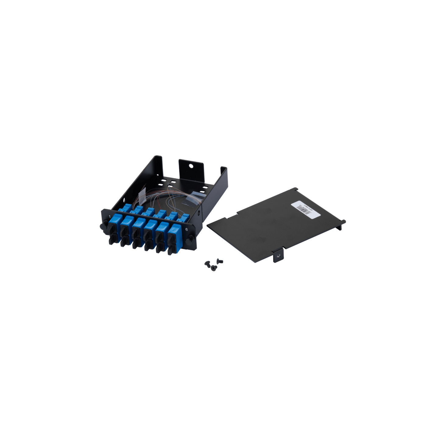 Placa Acopladora de Fibra �ptica FAP, Con 12 Pigtails y 6 Conectores SC Duplex (12 Fibras), Para Fibra Monomodo OS1/OS2, Color Azul