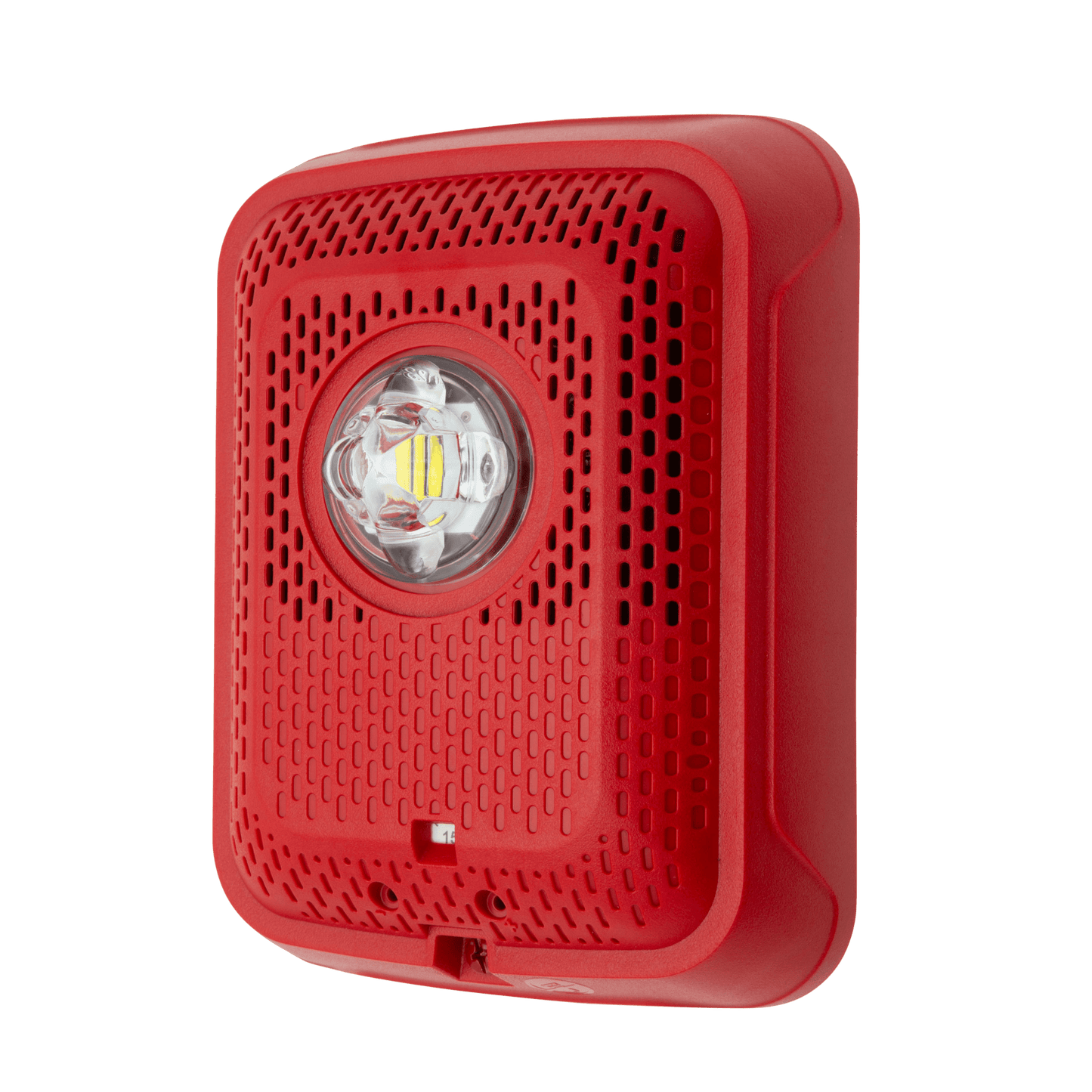 Bocina con Lámpara Estroboscópica, Montaje en Pared, Color Rojo, Nuevo Diseño Moderno y Elegante y Menor Consumo de Corriente