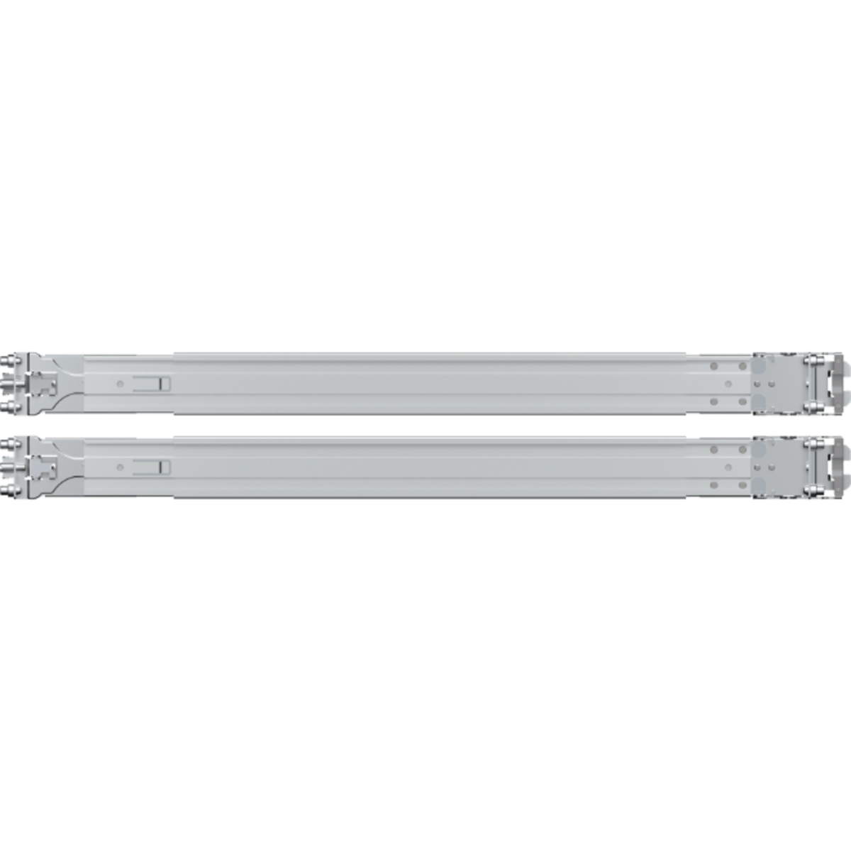 Kit de Rieles para Rack Synology RKS-01 | Compatible con Servidores de Montaje en Rack | Ancho de Pilar ≥450 mm | Ancho de Panel ≥480 mm | Profundidad de Montaje 553-834 mm | Orificios Cuadrados ≥9.5 mm | Orificios Redondos ≥7.1 mm.