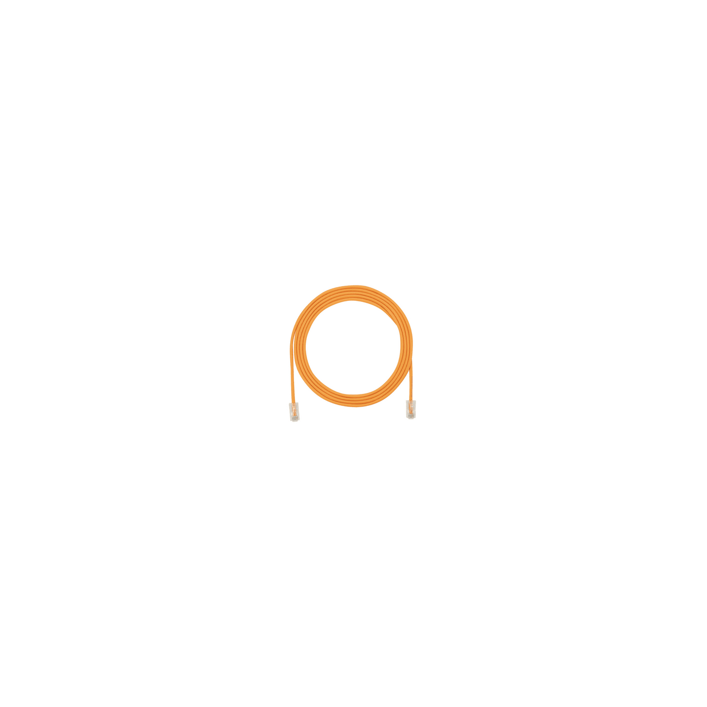 Cable de Parcheo UTP, Cat6A, Di�metro Reducido (28 AWG), CM/LSZH, Color Naranja, 20.3 cm (8 Pulgadas)