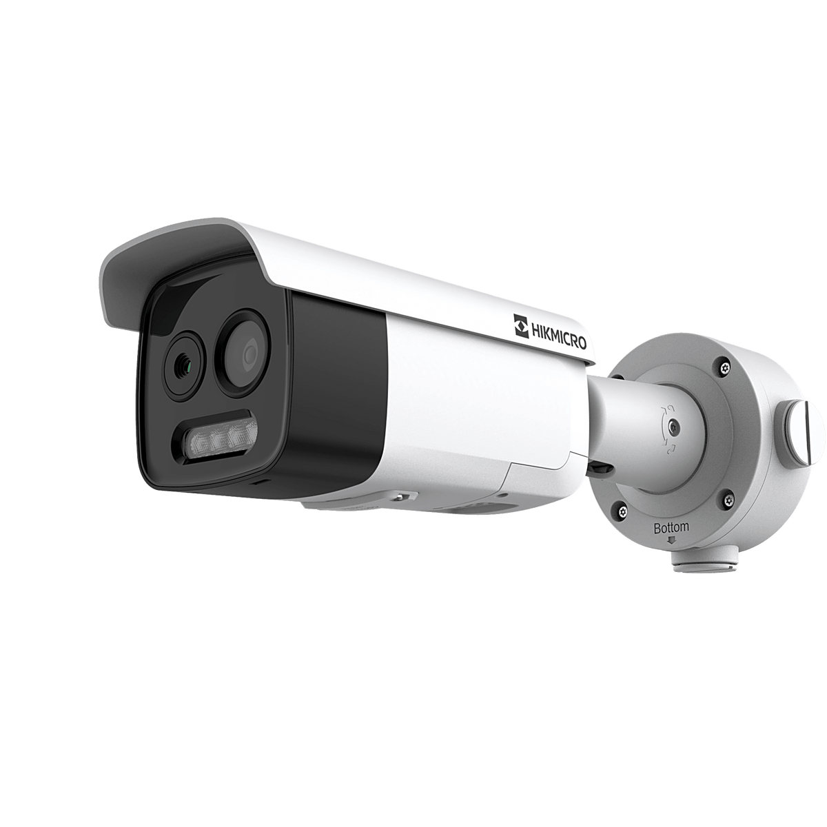 HIKMICRO Cámara Bala IP Térmica y Óptica Dual / Análisis de Video (VCA 3.0) para Protección Perimetral / Detección de Incendios y Fumar / Medición de Temperatura -20°C a 150°C