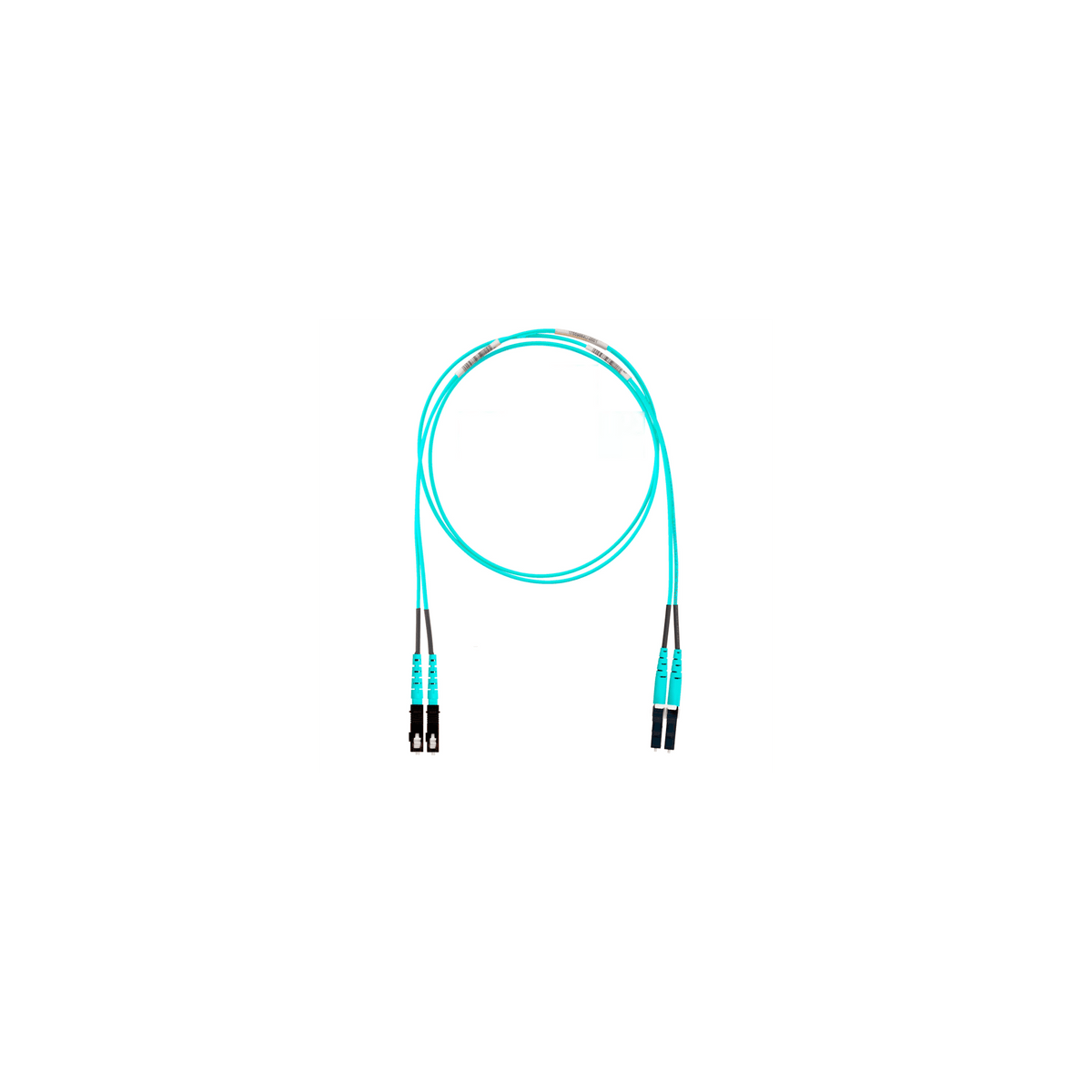 Jumper de Fibra Optica Multimodo 50/125 OM3, LC-SC Duplex, OFNR (Riser), Color Aqua, 15 Metros (49.21 Pies)