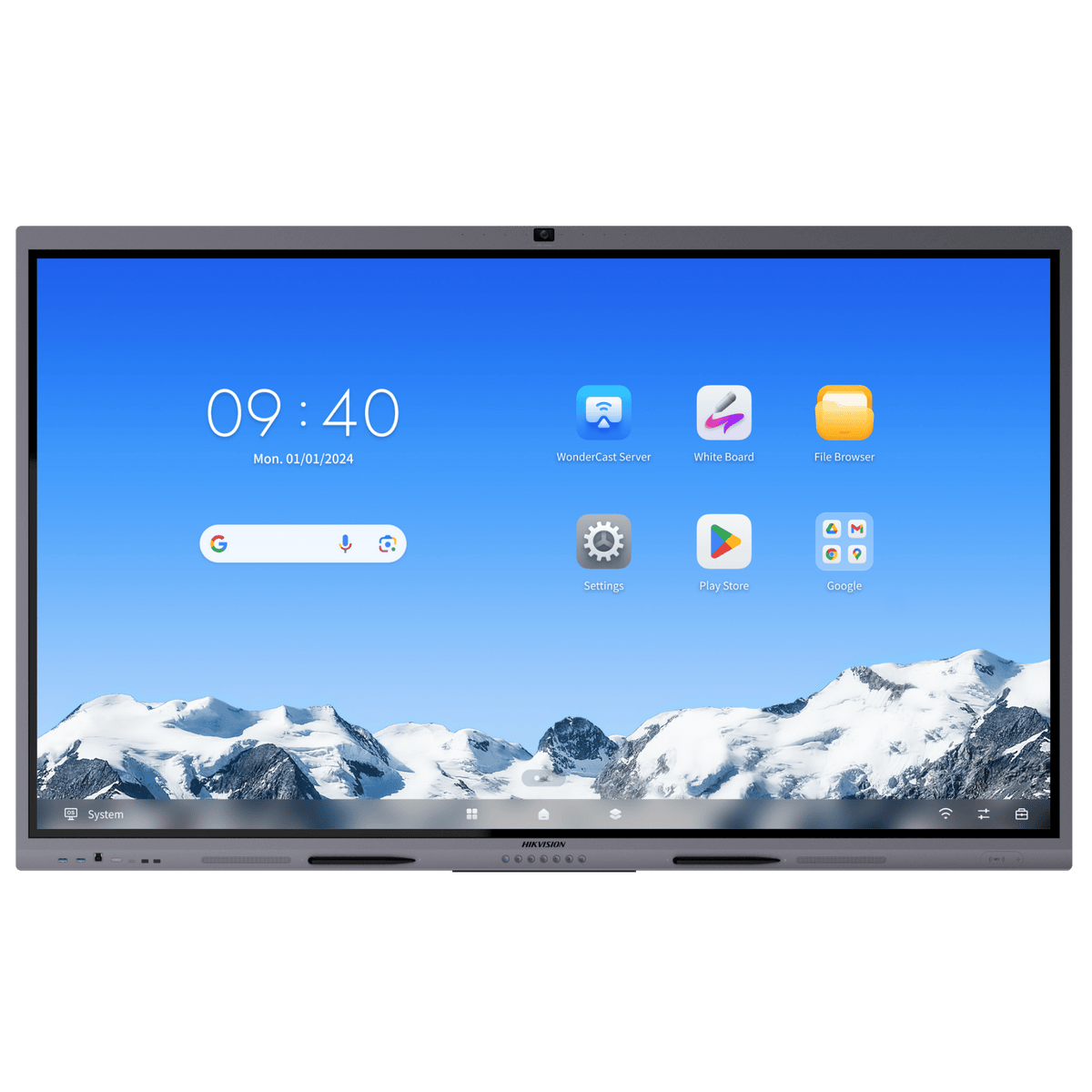 Pantalla Interactiva Touch de 65" Android 14 / Asistentes IA / Google Suite Preinstalado con Certificación EDLA / Cámara Web 8 MP / Resolución 4K / Bocinas Integradas / Entradas HDMI y VGA / Incluye 2 Lápices para Escribir