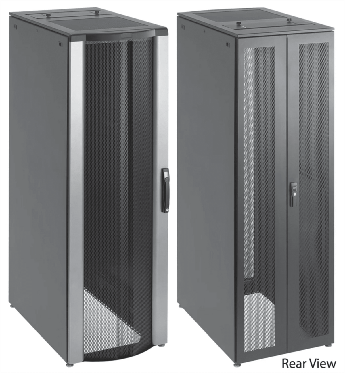 Gabinete para Servidores ProLine FloTek 42 UR Con Puertas Perforadas Alta Ventilación, Profundidad Extendida 1200 mm y Ancho 600 mm Acero Color Negro