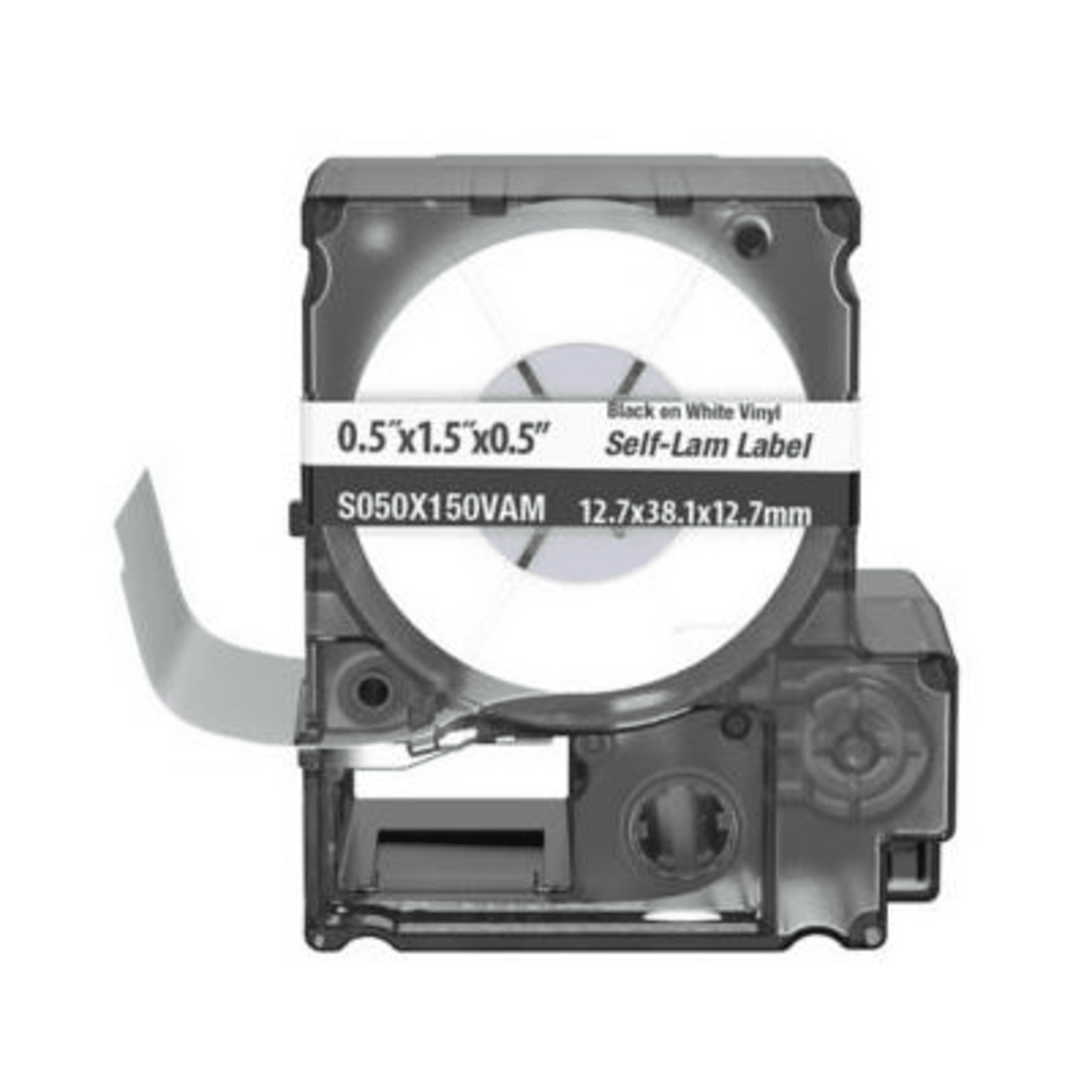 Casete de 175 Etiquetas Autolaminadas de 12.7 x 38.1 mm (0.5 x 1.5 pulgadas), para Cables de 4 a 8.1 mm (0.16 a 0.32 pulgadas) de Di�metro, �rea de Impresi�n Color Blanco