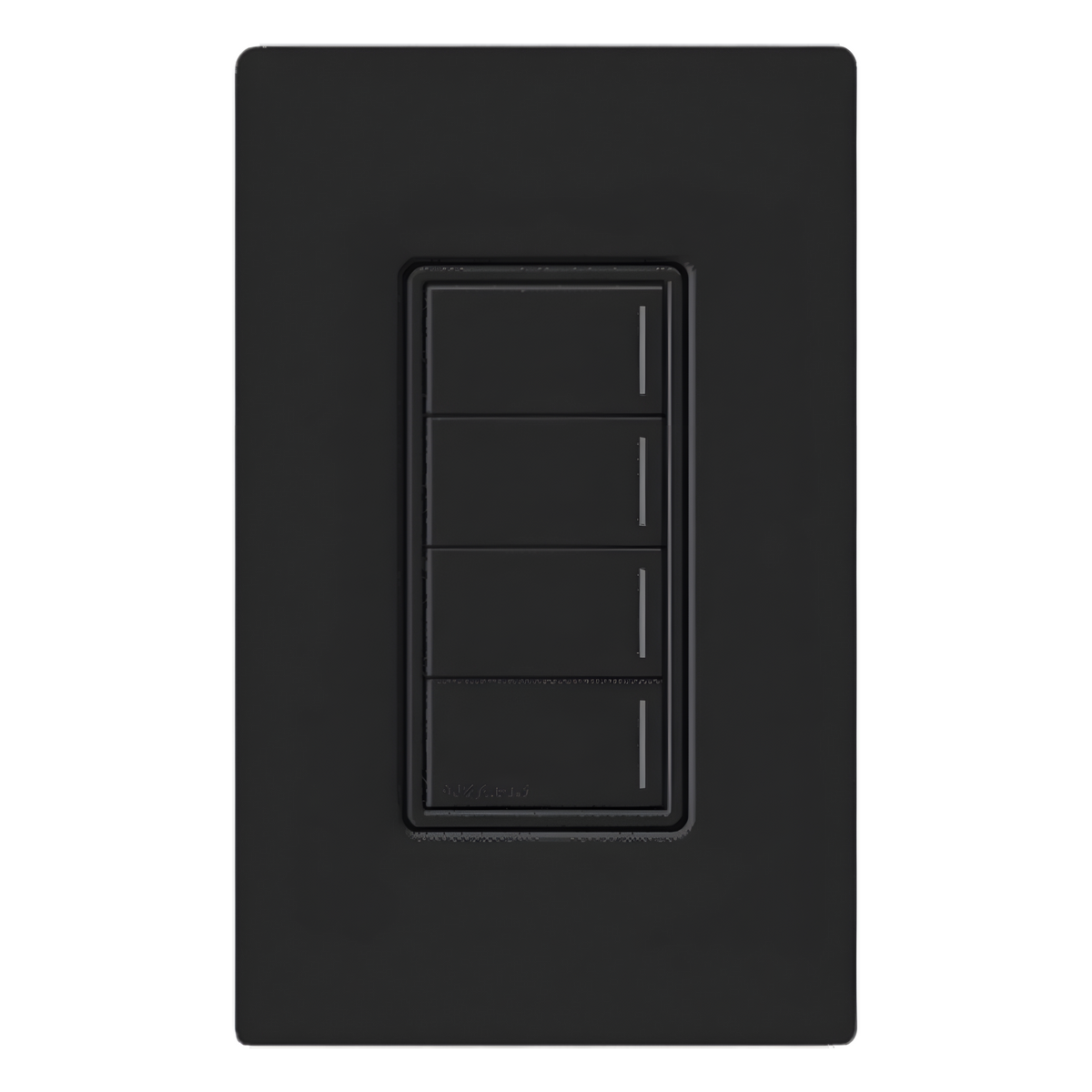 Botonera híbrida Sunnata con dimmer integrado, 4 botones, para RadioRA 3, color negro