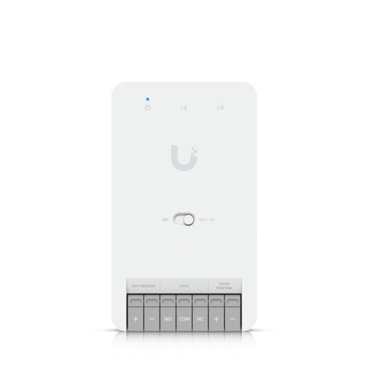Centro de Control de Acceso Compacto Ubiquiti UniFi / Terminal de Bloqueo 12V / Entradas Adicionales Sensor y Botón / Alimentación PoE++ / Conexión para Dos Lectores o Cámaras / Uso Interior