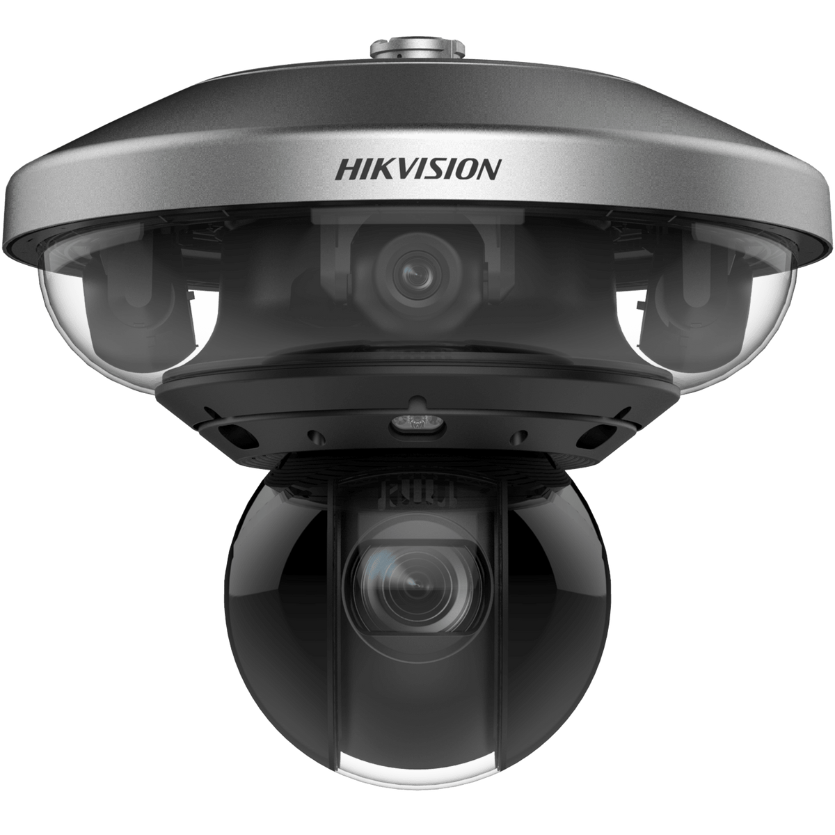 PanoVu Series / 1 PTZ 40X Zoom (4 Megapixel) + 4 Lentes 2.8 mm (360° / 32 Megapixel) / Posicionamiento 3D / Autoseguimiento 3.0 / Deep Learning / IP67 / IK10 / WDR 120 dB / Micro SD