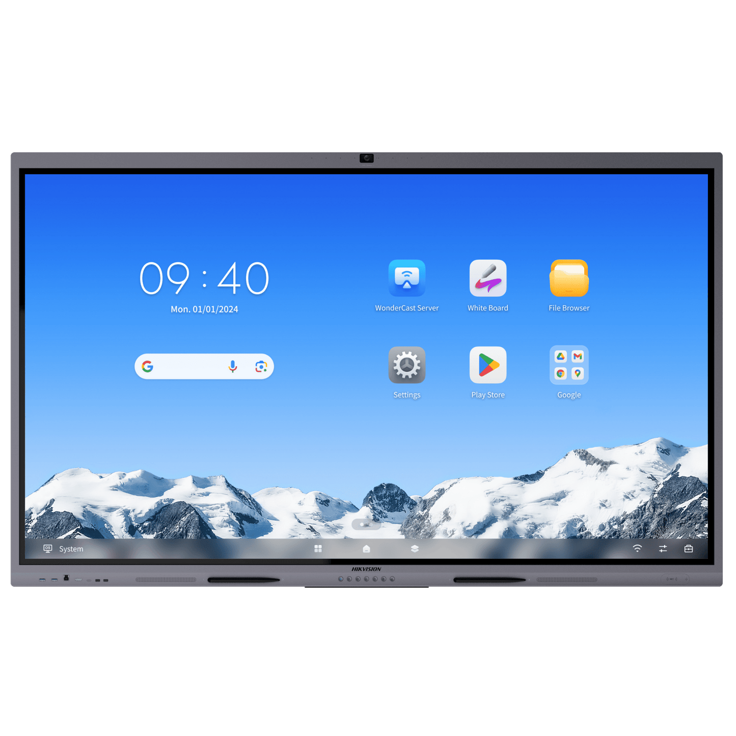Pantalla Interactiva Touch de 75" / Android 14 / Asistentes IA / Google Suite Preinstalado con Certificación EDLA / Cámara Web 8 MP / Resolución 4K / Bocinas Integradas / Entradas HDMI y VGA / Incluye 2 Lápices para Escri