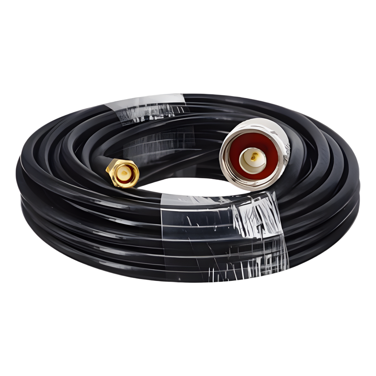 Cable Coaxial 10 Metros / Baja Pérdida / Diámetro 5 mm / Impedancia 50 Ω / Apantallamiento >90dB / Operación 5-3000 MHz / Conectores N y SMA Macho / Compatible NX9775 NX9776 NX9783