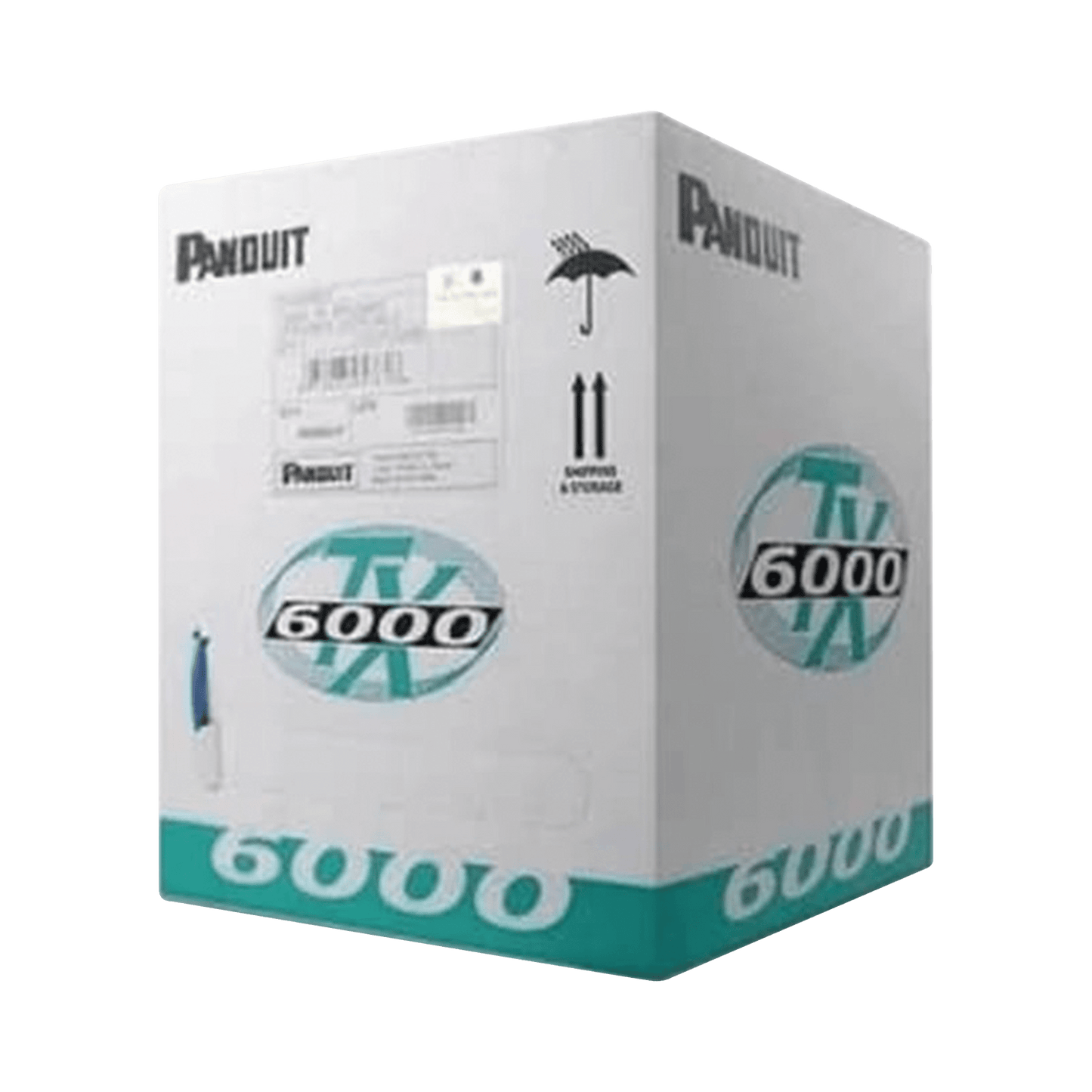 Bobina de Cable UTP 305 Metros (1000 Pies) de Cobre, TX6000™ PanNet, Reelex, Blanco, Categoría 6 Mejorado (23 AWG), PVC (CMR, Riser), de 4 Pares
