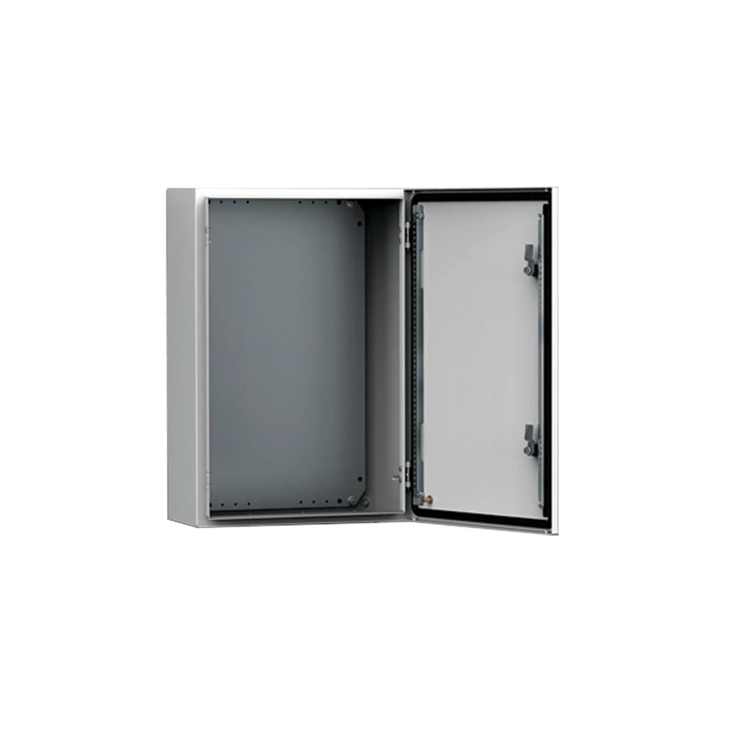Gabinete de Uso Exterior MAS 500 x 400 x 210 mm NEMA 4/12/13; IP66; IK10 de Acero Dulce 1.5 mm con Platina de Montaje Incluida Color Gris Claro