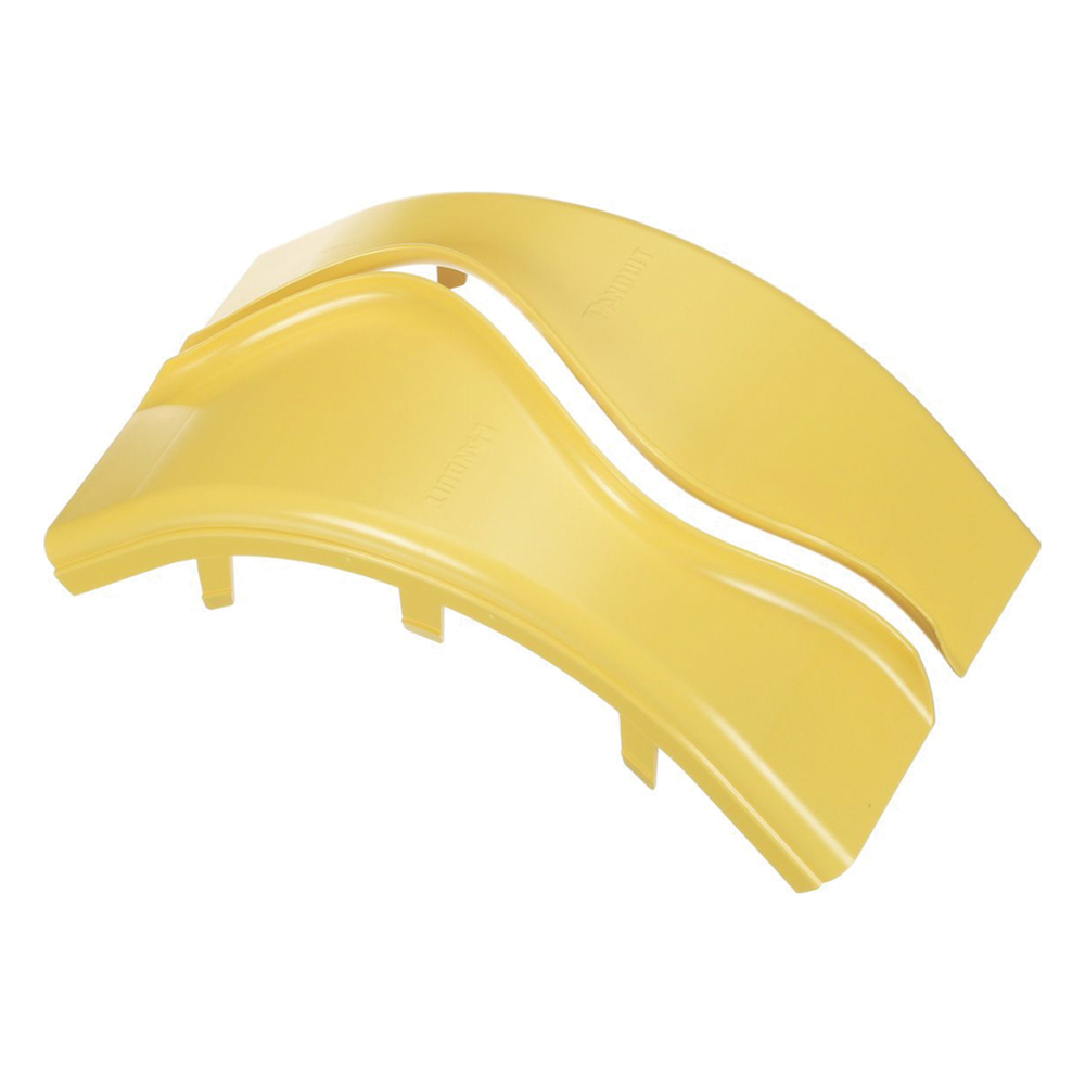 Tapa de Bajada Vertical Exterior de 90º, Para uso con Canaletas 6X4 FiberRunner™, Color Amarillo