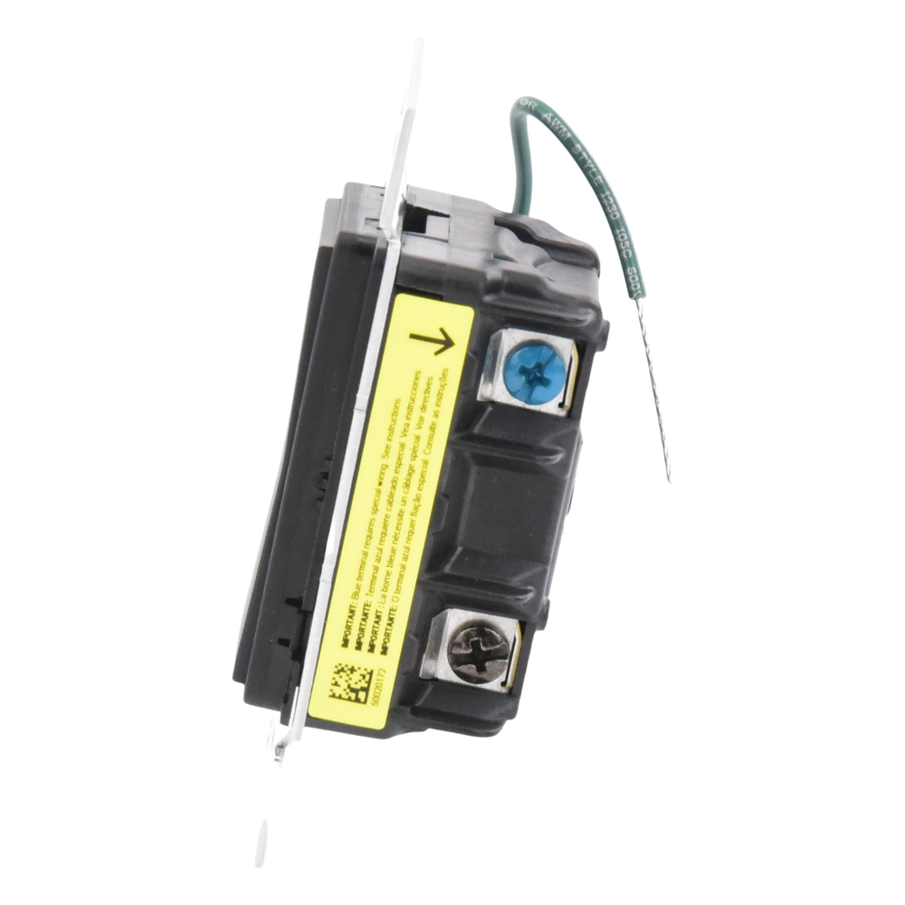 Atenuador auxiliar Sunnata de pared para control de 3 vías o escalera, 120 V, compañero cableado del atenuador principal del sistema RadioRA 3, color negro mate (Midnight)