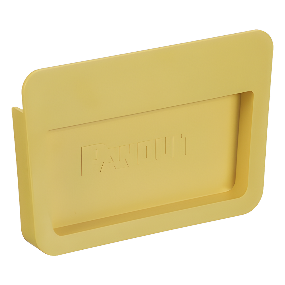 Tapa Final Para Canaletas FiberRunner™ 6x4, de Instalación a Presión, Color Amarillo
