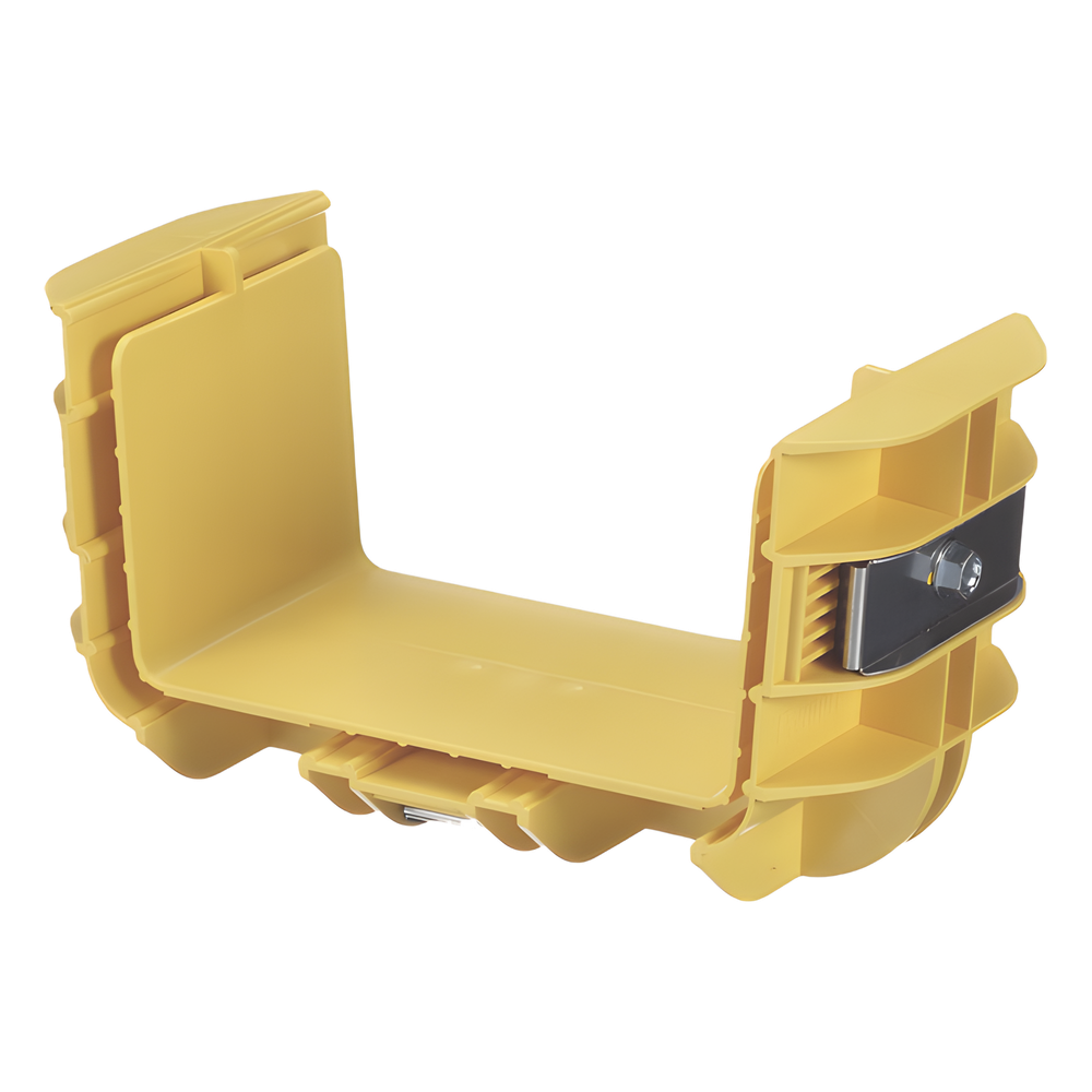 Union Recta "Cople", Para Canaleta FiberRunner™ 6X4, Color Amarillo
