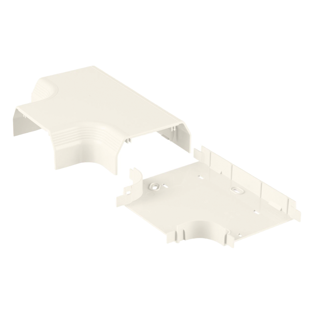 Accesorio en "T", para uso con canaleta T70, Material PVC Rígido, Color Blanco