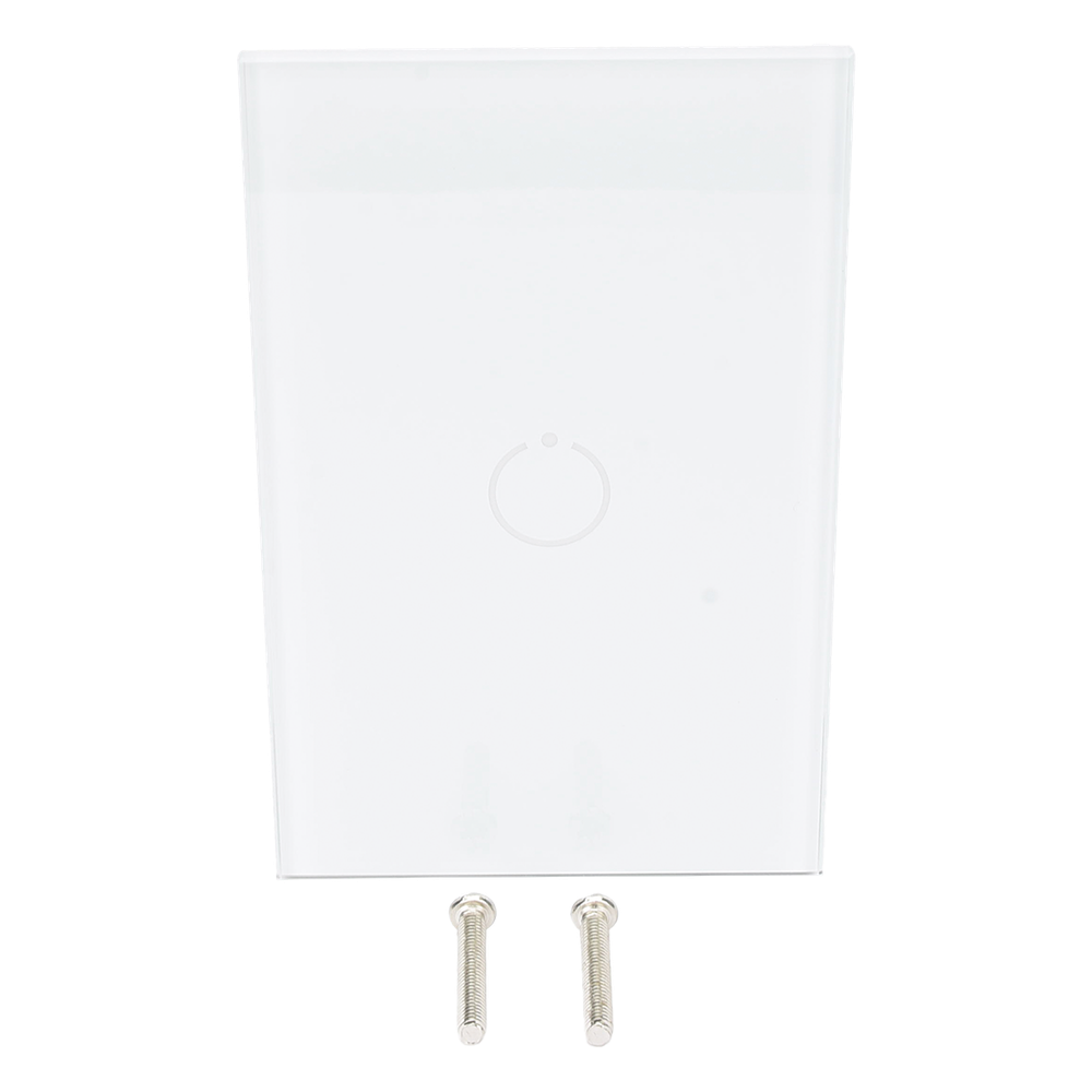 (ZWAVE) Interruptor On/Off panel táctil touch inalámbrico Zwave Plus 1 boton. No requiere cable neutro, Compatible con Hubitat HC8, Álula M2M, otros